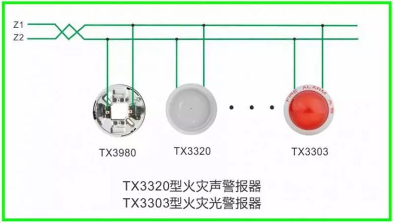 泰和安火災(zāi)報警產(chǎn)品接線示意圖