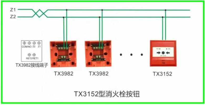 泰和安火災(zāi)報警產(chǎn)品接線示意圖