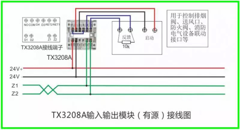 泰和安火災(zāi)報警產(chǎn)品接線示意圖